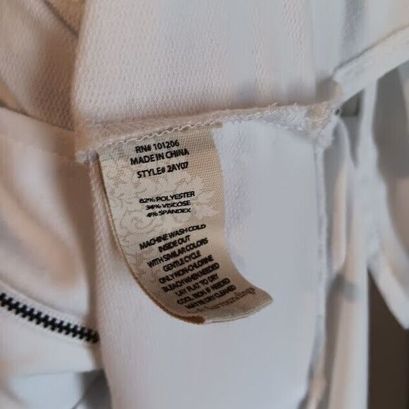 Soft Surroundings Calista White Zip Long Sleeve Blouse Jacket Xs Extra Small - Picture 6 of 9